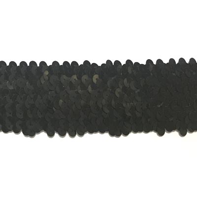 5 soros elasztikus flitterbortni, 4,5 cm széles